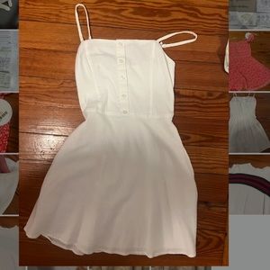 White button down hollister white mini dress
